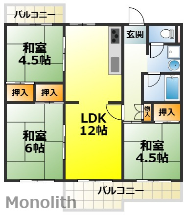 光明台35号棟の間取り