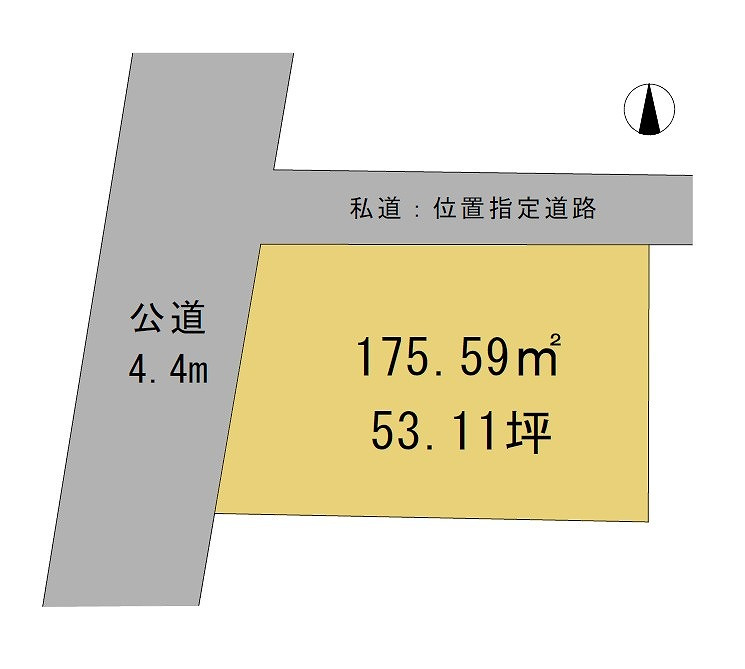 高崎市飯塚町売土地の土地図
