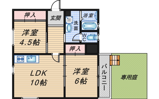 パークサイド東武庫の間取り