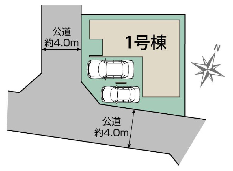 草加市弁天2丁目 新築分譲住宅 の区画図