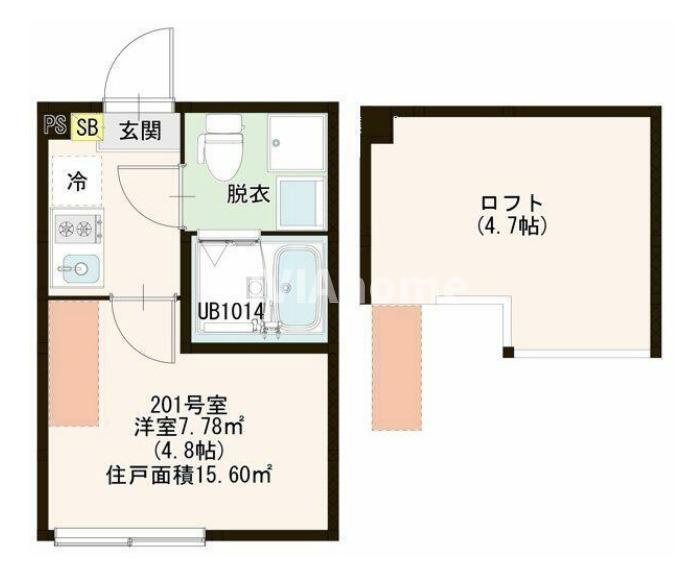 横浜市神奈川区三枚町のアパートの間取り