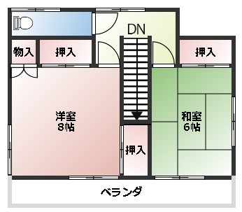 【間取り】 | 北茨城市磯原町　2階建　６DK　