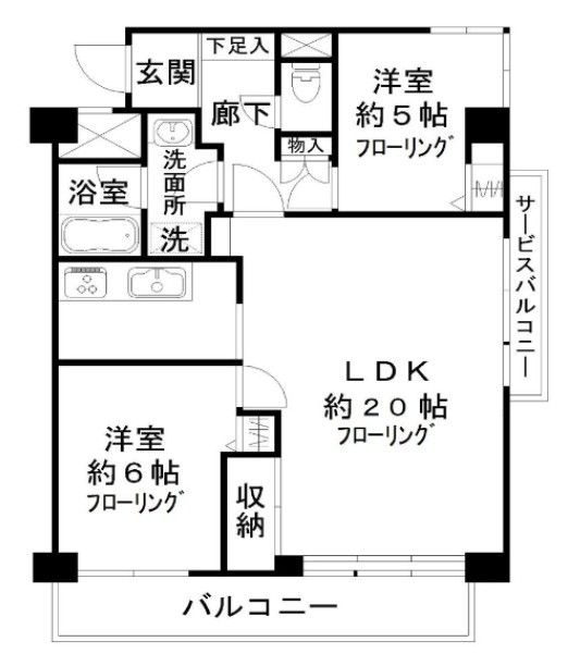 ライオンズマンション川口本町第２の間取り|間取りです。