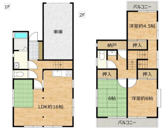 川越市吉田新町　中古戸建ての間取り