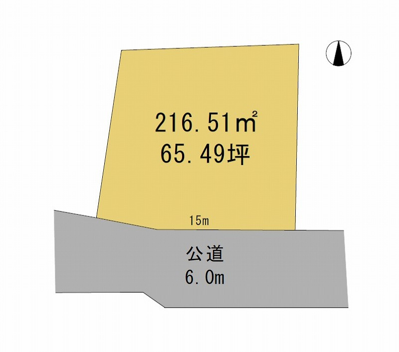 高崎市八幡町売土地の土地図