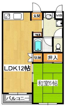 セントヒルズ本八幡の間取り|※反転タイプ