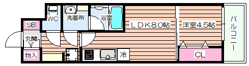 【間取り】 | LaCASA新北野Ⅱ