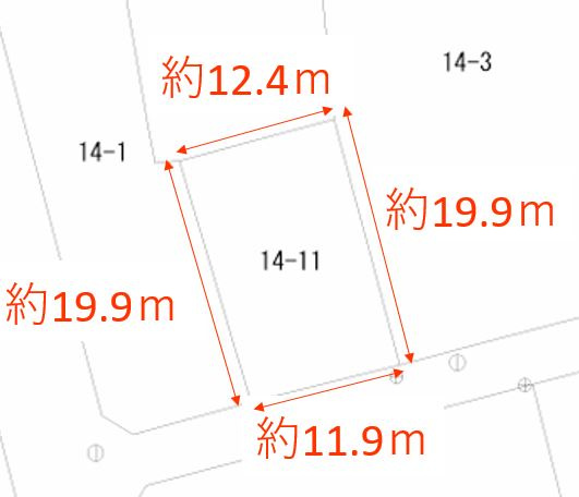 光市虹ヶ浜三丁目　売土地の土地図