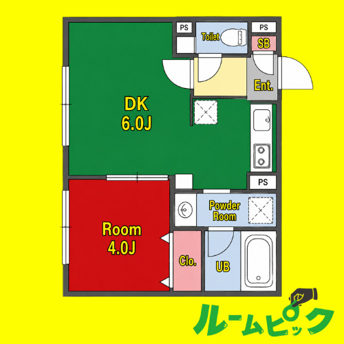 リーデンス名古屋駅西　名古屋市賃貸　仲介手数料無料の間取り