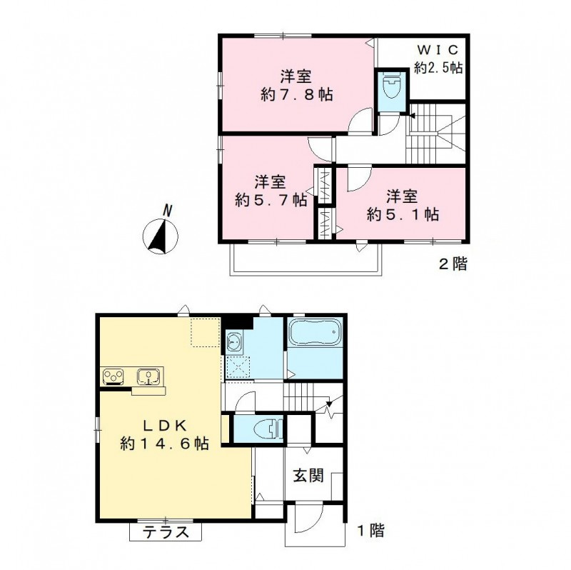 Ｐｅｔｉｔｅｓ　ａｉｌｅｓ　プティエールの間取り