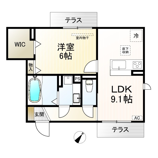 杉並区善福寺２丁目のアパートの間取り