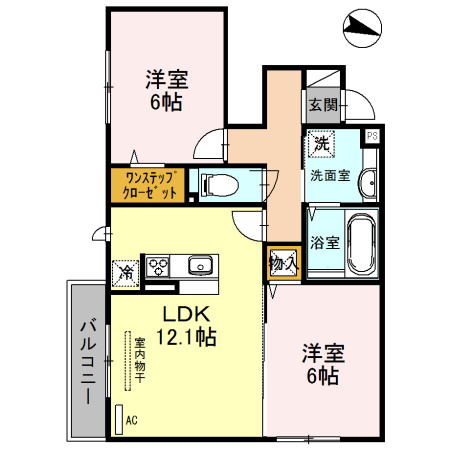 セジュール稲田本町Ⅱの間取り