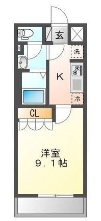 グレイス江北の間取り|間取りです。