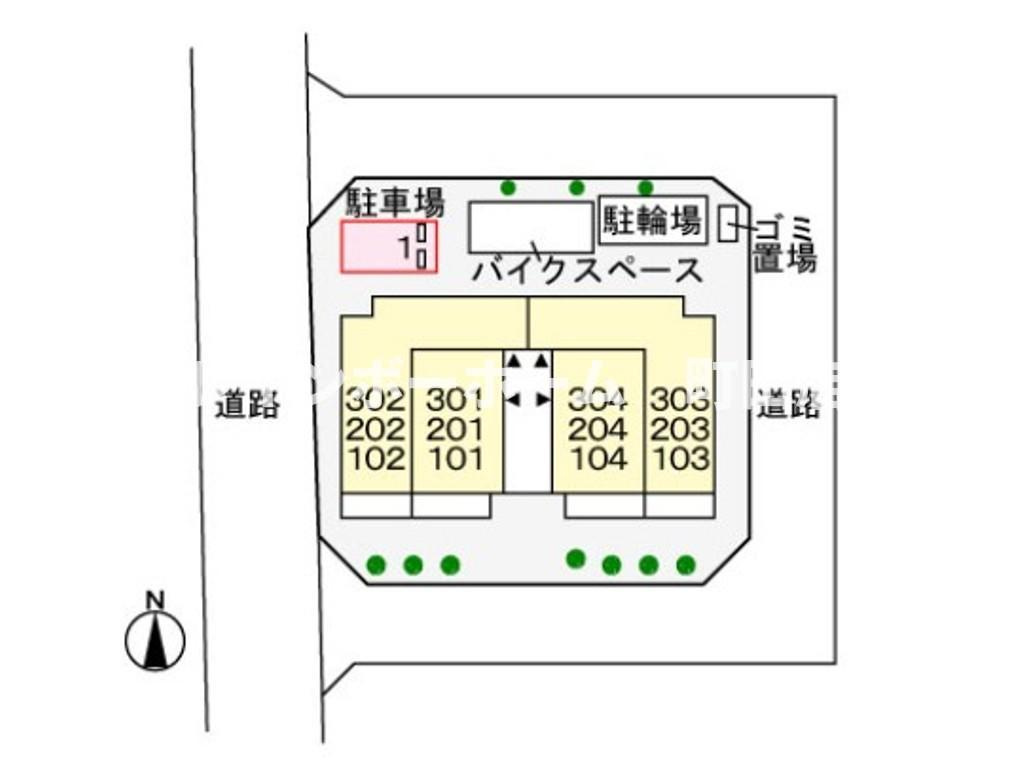 アムール※初期費用分割あと払いサービス利用可能物件の区画図