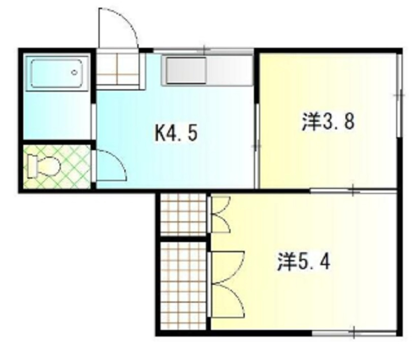 仲六郷ハイツの間取り|間取り　角部屋！使いやすい12K