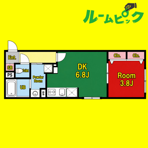 リーデンス名古屋駅西　名古屋市賃貸　仲介手数料無料の間取り