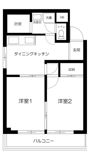 ペアシティ秀華一番館の間取り|間取りです。
