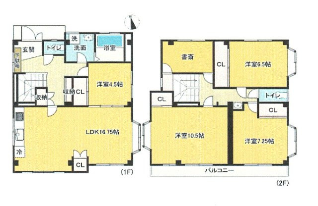 青梅市師岡町2丁目　中古戸建の間取り