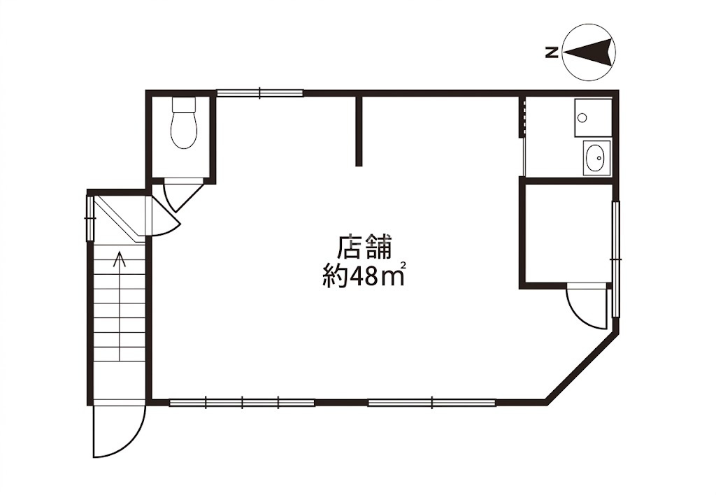 寿町店舗　２０１号の間取り