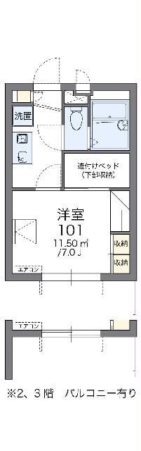 レオパレス南花園Ｊ１の間取り