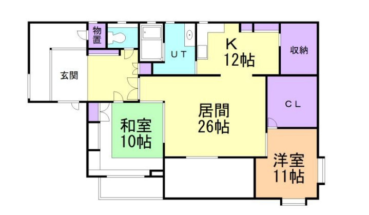 室蘭市本輪西町5丁目15-20戸建の間取り