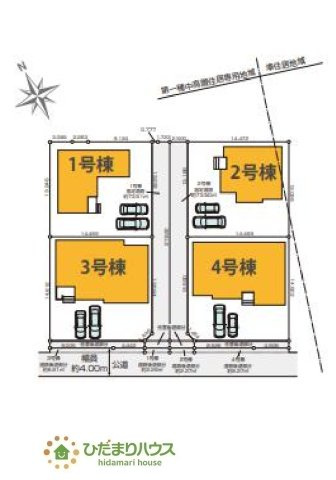 【区画図】 | 水戸市千波町1期　新築戸建　1号棟 | ご家族でお車乗る方に！駐車場2台完備！