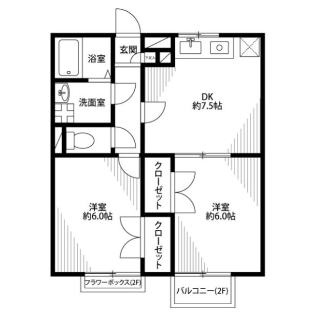 プレジールⅠの間取り