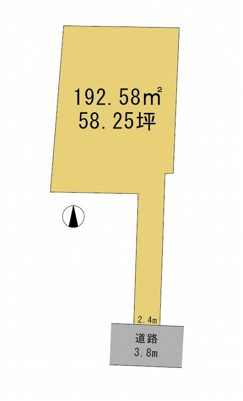高崎市堰代町売土地の土地図