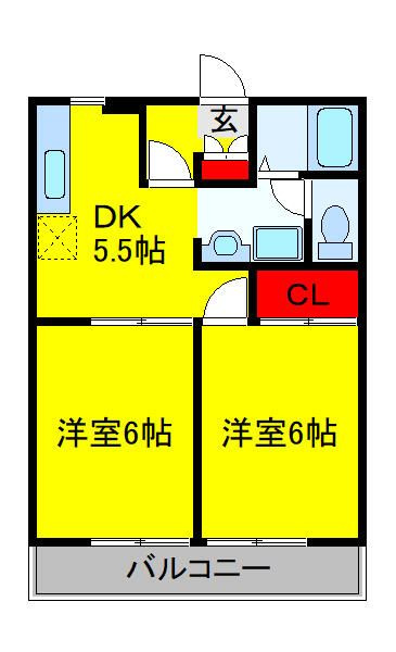 サンダイヤコーポの間取り