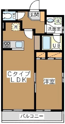 ブランドール弐番館の間取り|間取りです。