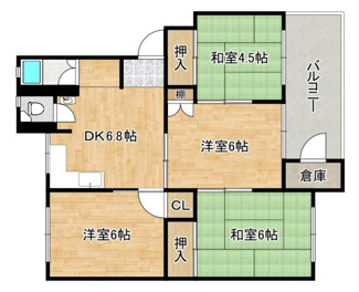 【間取り】 | 我孫子コーポＢ棟 | 南向きにつき日当たり良好！ぜひ現地でお確かめください♪