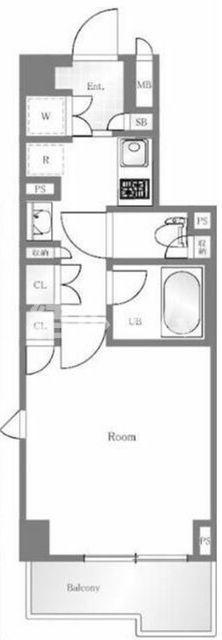 板橋区弥生町の賃貸マンションの間取り