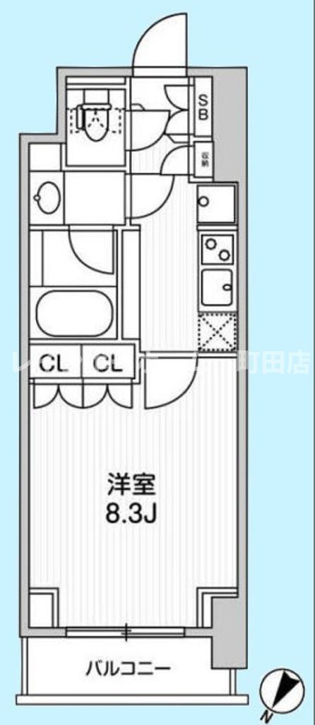 TOPAZ町田※初期費用分割あと払いサービス利用可能物件の間取り