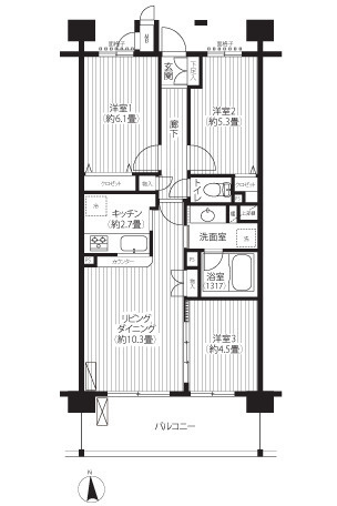 ピエス綱島の間取り