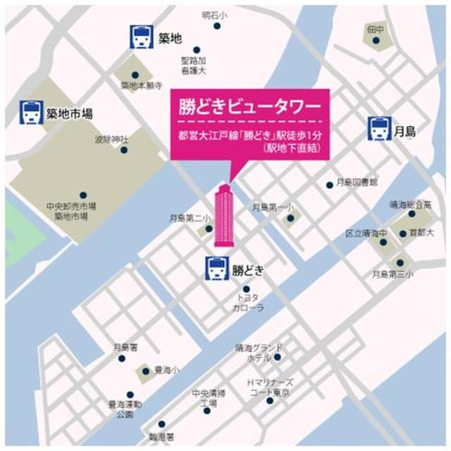 勝どきビュータワーの地図