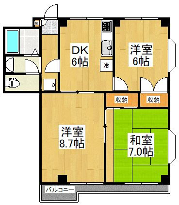 プレステージ宮原の間取り