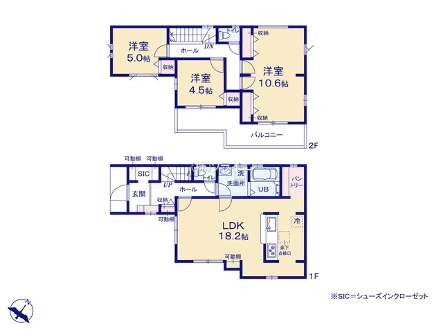 狭山市北入曽第４全3棟　新築戸建　リーブルガーデンの間取り