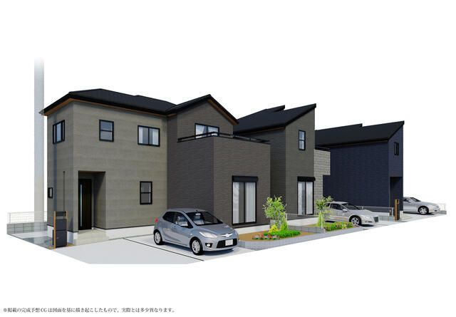 狭山市北入曽第４全3棟　新築戸建　リーブルガーデンの外観パース