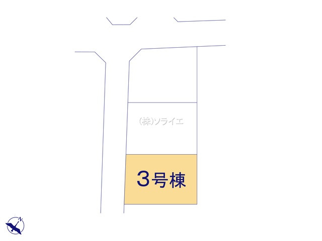 狭山市北入曽第４全3棟　新築戸建　リーブルガーデンの区画図