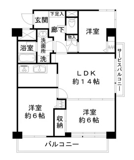 【間取り】 | ライオンズマンション川口本町第２ | 間取りです。