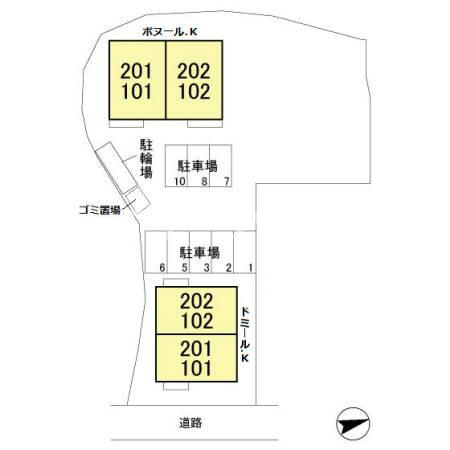 ボヌール.Ｋ ドミール.Ｋ ドミール.Ｋの区画図