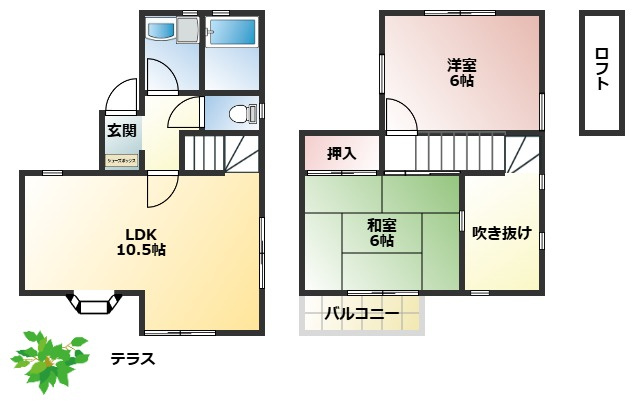 【間取り】 | ヒルクレストタウン石川C棟