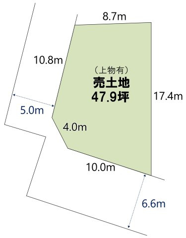 【土地図】 | 京田辺市薪長尾谷　注文住宅　建築条件なし　土地