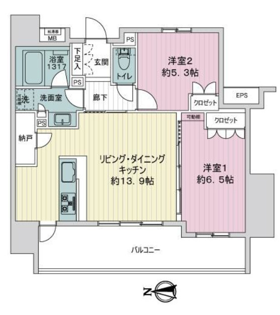 ザ・パークハウス川崎の間取り