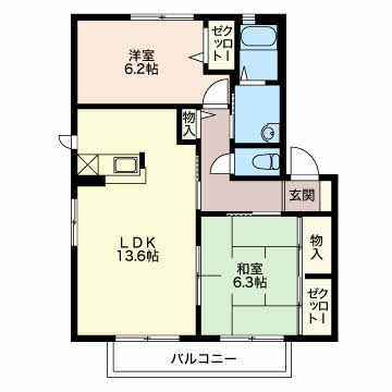 【間取り】 | シャーメゾン枇杷坂