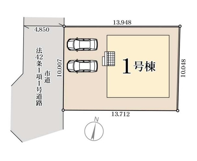 【区画図】 | 福岡市西区今宿東3丁目第18　1号棟（全1棟）【仲介手数料無料・0円】 | 区画図です。1号棟