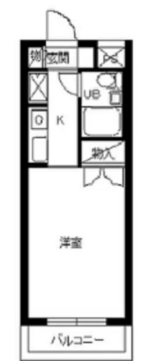スカイコート蒲田第4の間取り|西向きバルコニー