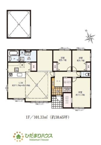【間取り】 | 水戸市千波町1期　新築戸建　4号棟 | 平屋は階段が不要なため、小さな子どもや高齢者でも安心して生活できます。