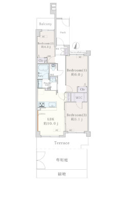 ルイシャトレ大倉山の間取り