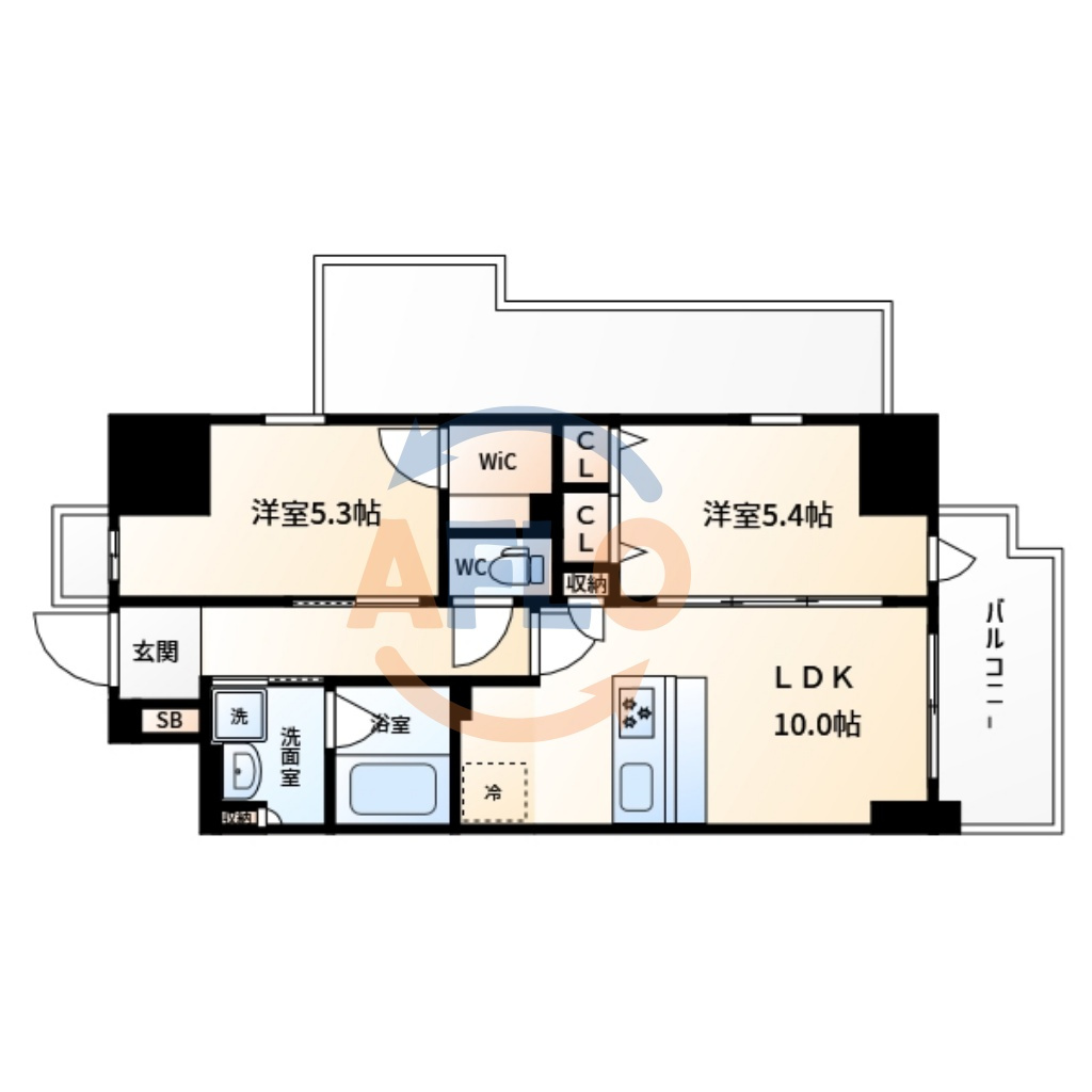 スプランディッド都島　内代小学校区の間取り